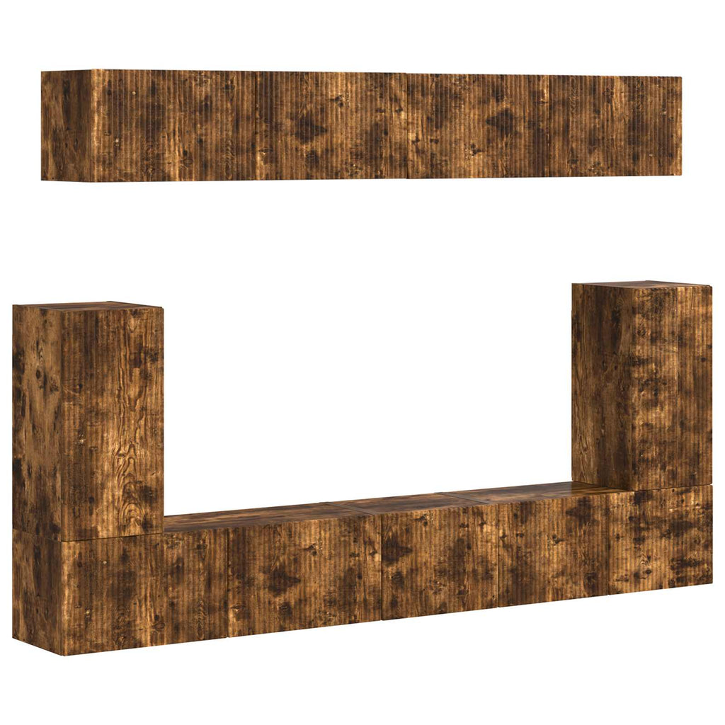 TV-Schrankset 5 pcs Geräucherte Eiche Holzwerkstoff