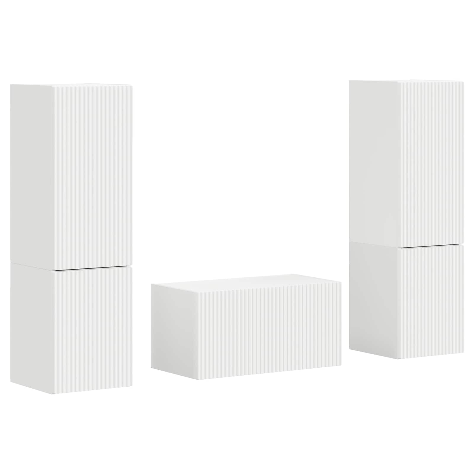 TV-Schrankset 5 pcs Weiß Holzwerkstoff