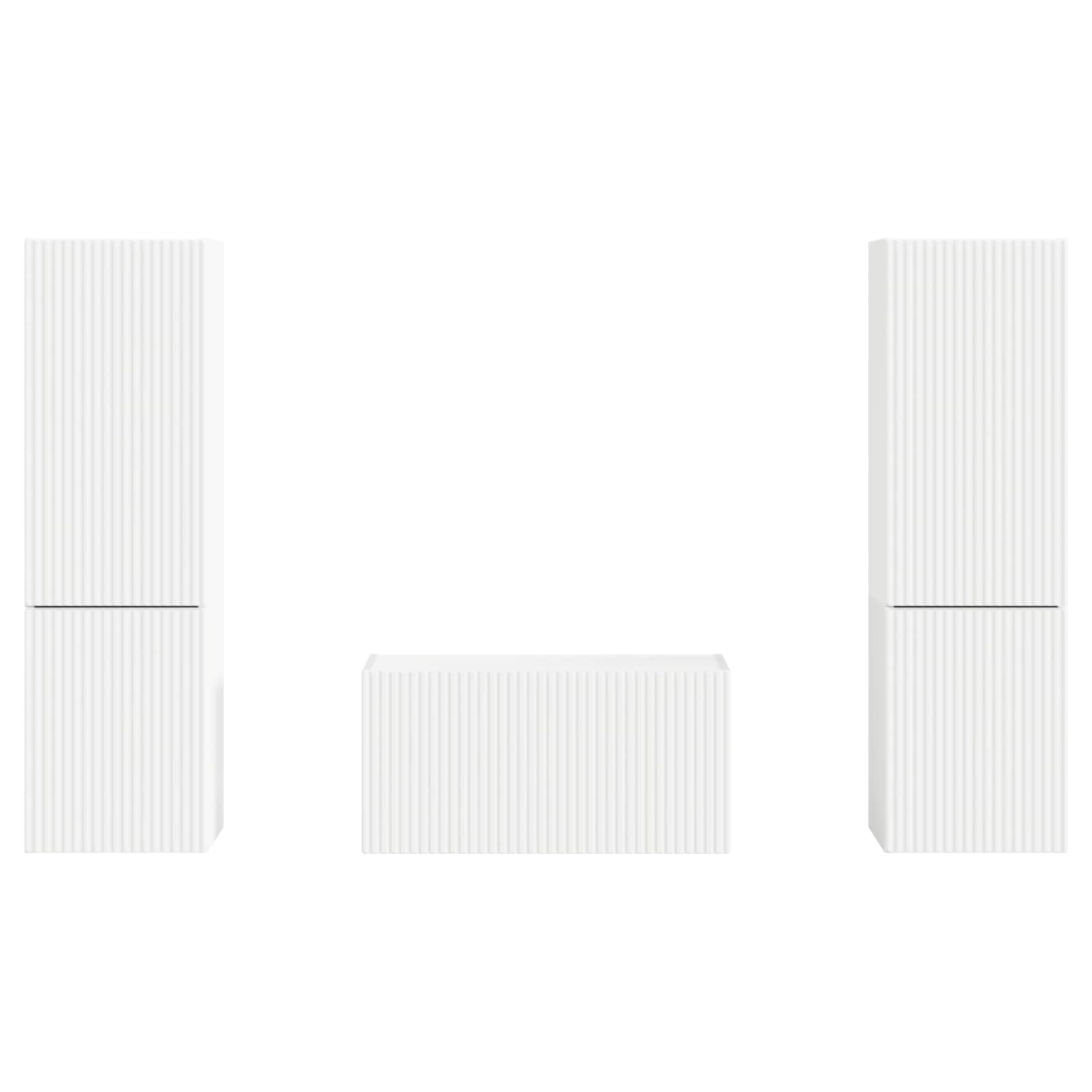 TV-Schrankset 5 pcs Weiß Holzwerkstoff