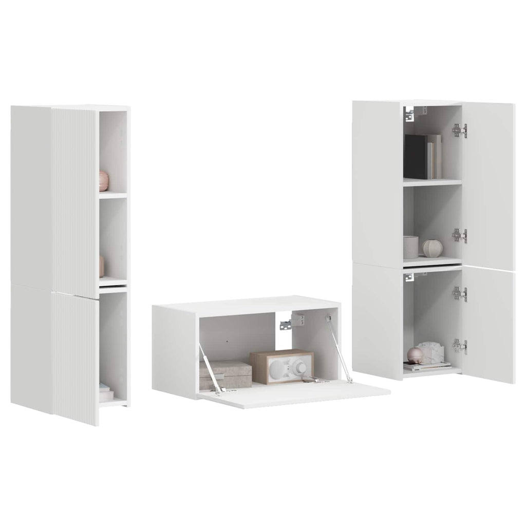 TV-Schrankset 5 pcs Weiß Holzwerkstoff