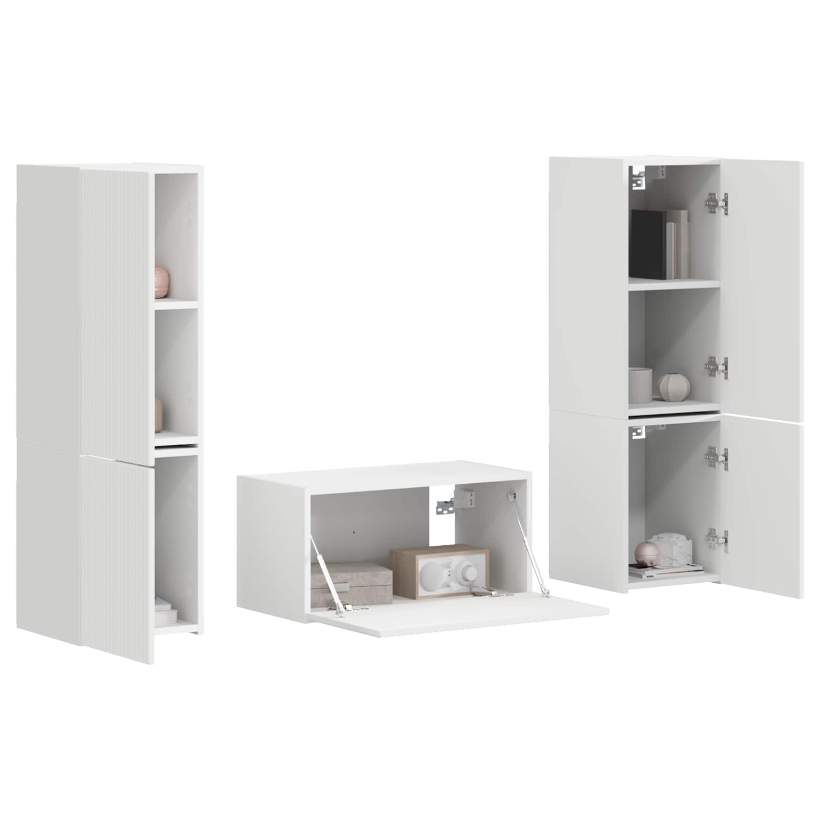 TV-Schrankset 5 pcs Weiß Holzwerkstoff