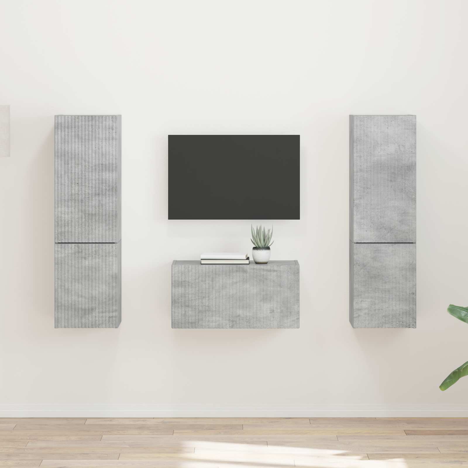 TV-Schrankset 5 pcs Beton Grau Holzwerkstoff