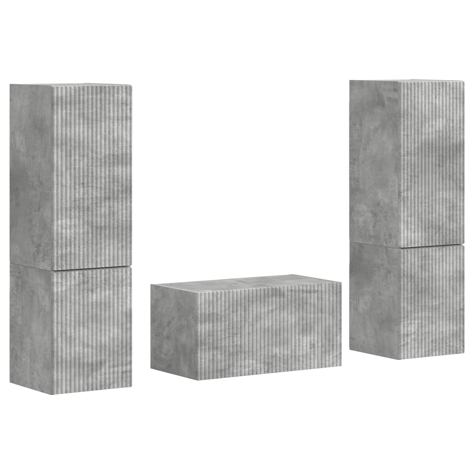 TV-Schrankset 5 pcs Beton Grau Holzwerkstoff