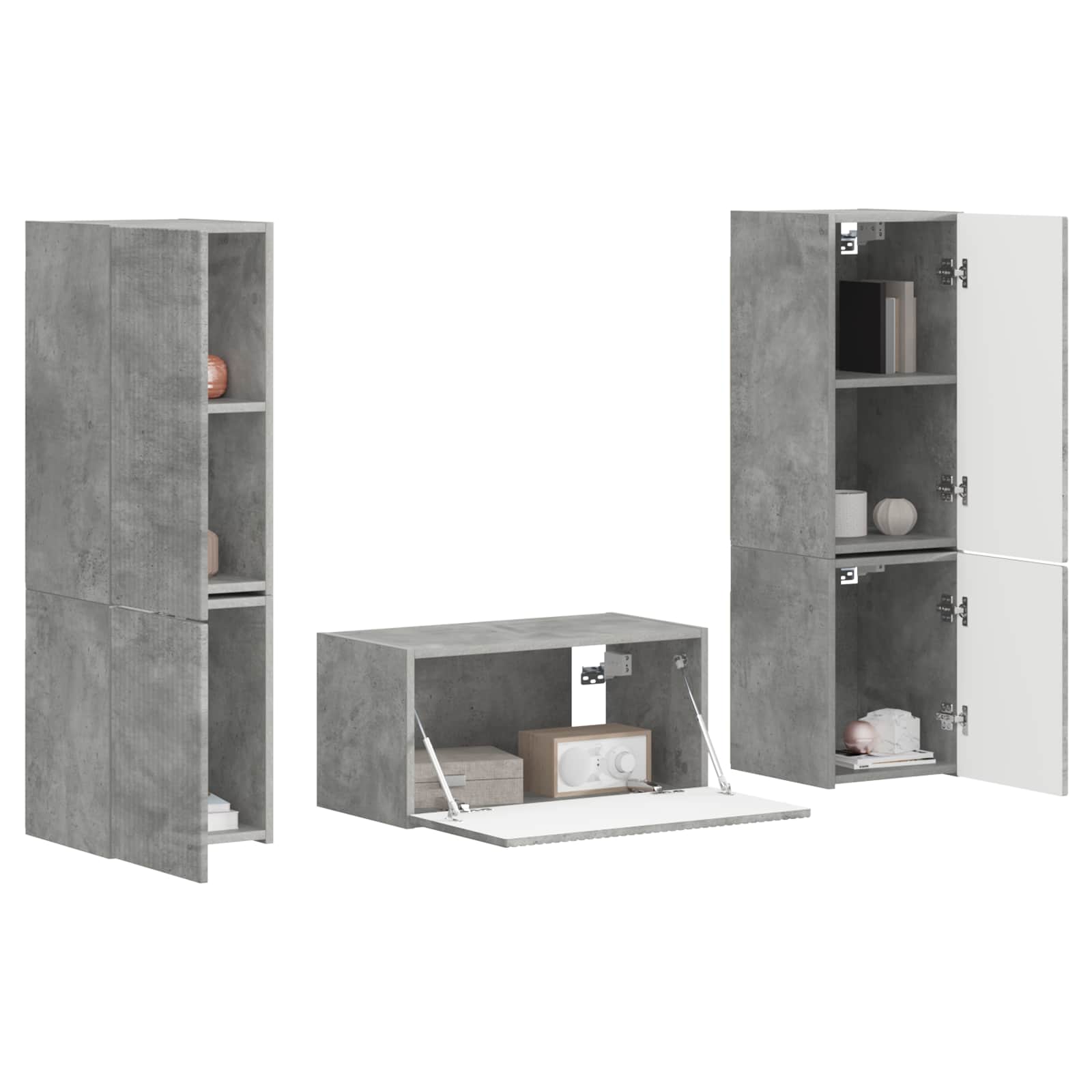 TV-Schrankset 5 pcs Beton Grau Holzwerkstoff