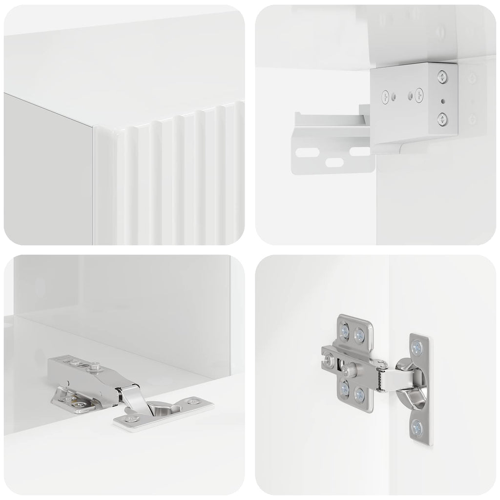 TV-Schrankset 5 pcs Hochglanz Weiß Holzwerkstoff