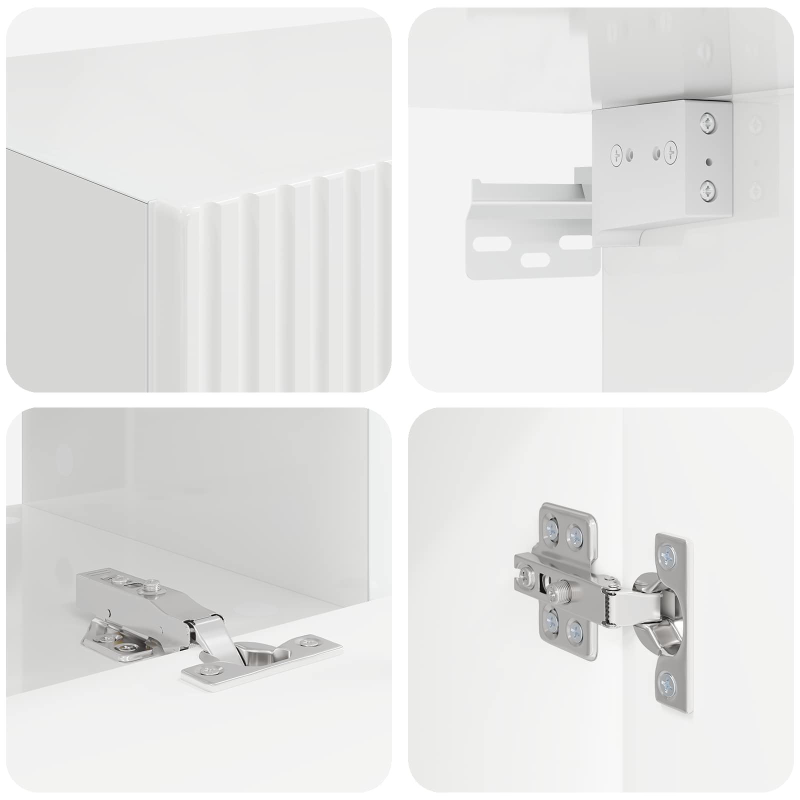 TV-Schrankset 5 pcs Hochglanz Weiß Holzwerkstoff