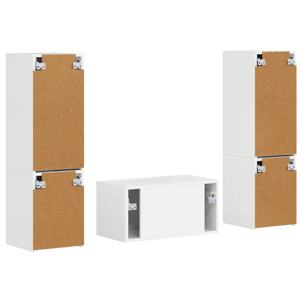 TV-Schrankset 5 pcs Hochglanz Weiß Holzwerkstoff