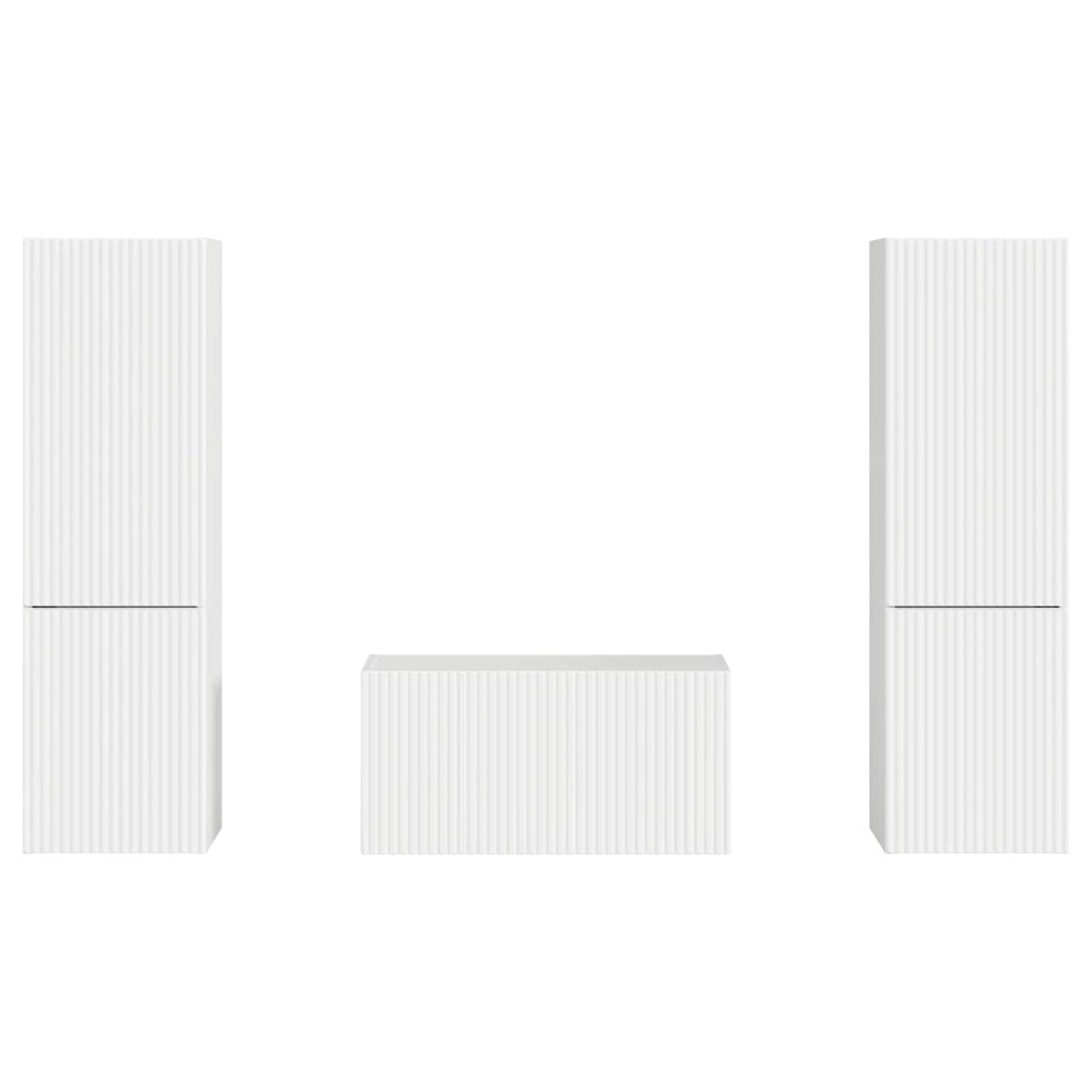 TV-Schrankset 5 pcs Hochglanz Weiß Holzwerkstoff