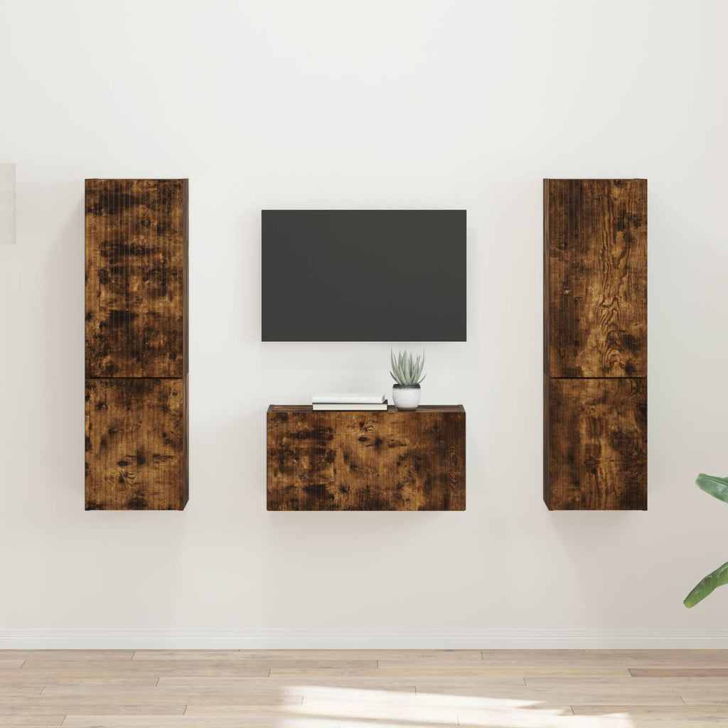 TV-Schrankset 5 pcs Geräucherte Eiche Holzwerkstoff