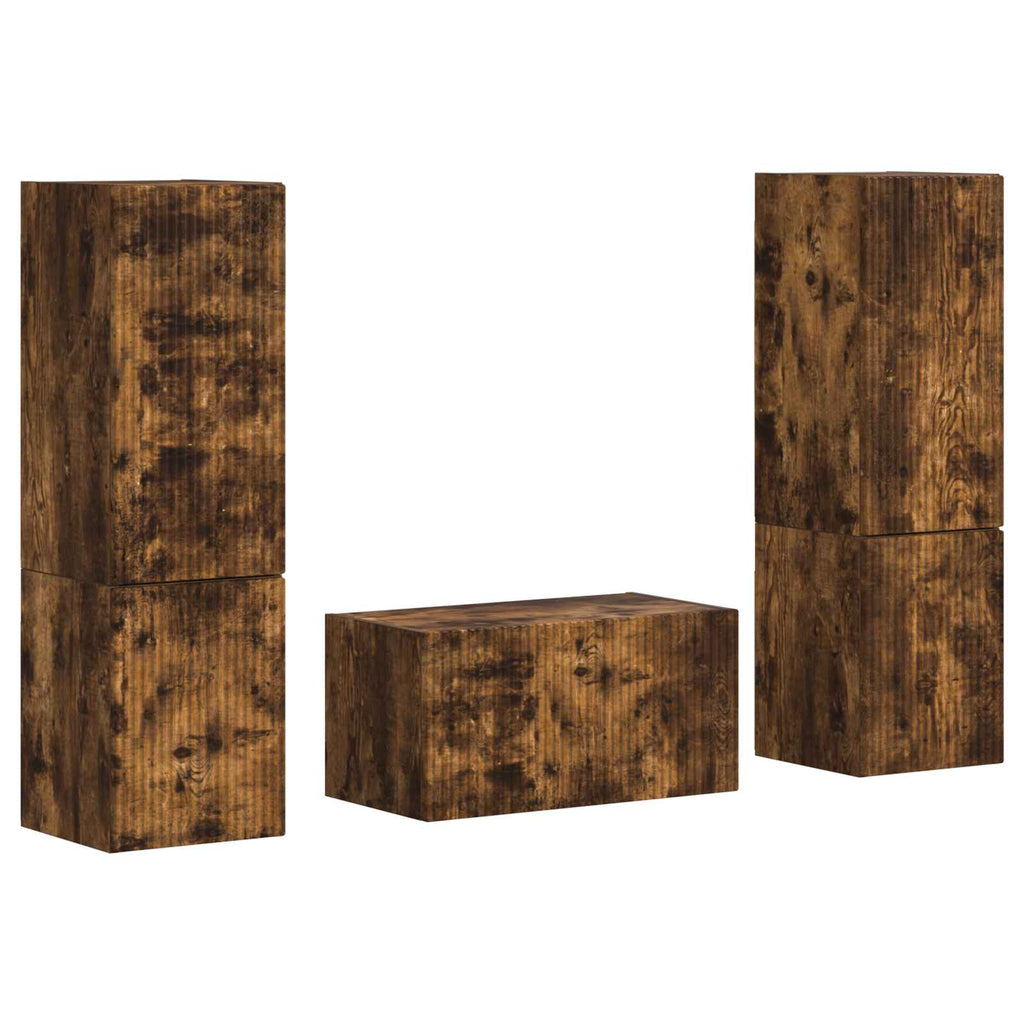 TV-Schrankset 5 pcs Geräucherte Eiche Holzwerkstoff