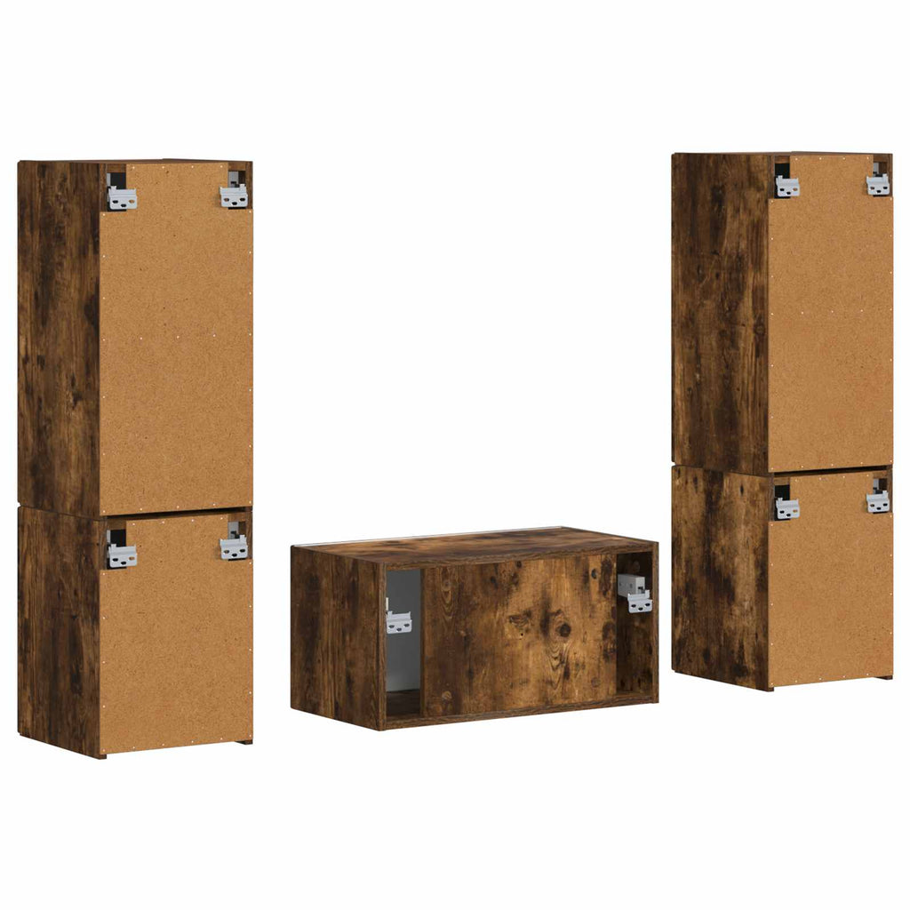 TV-Schrankset 5 pcs Geräucherte Eiche Holzwerkstoff