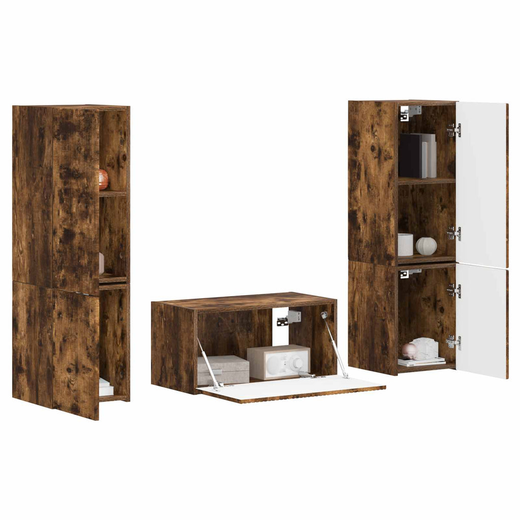 TV-Schrankset 5 pcs Geräucherte Eiche Holzwerkstoff