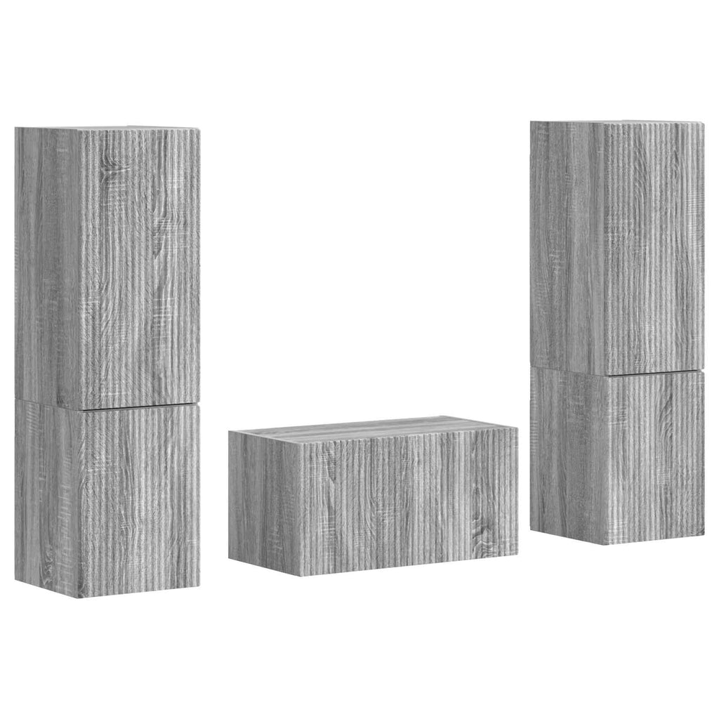 TV-Schrankset 5 pcs Graues Sonoma Holzwerkstoff