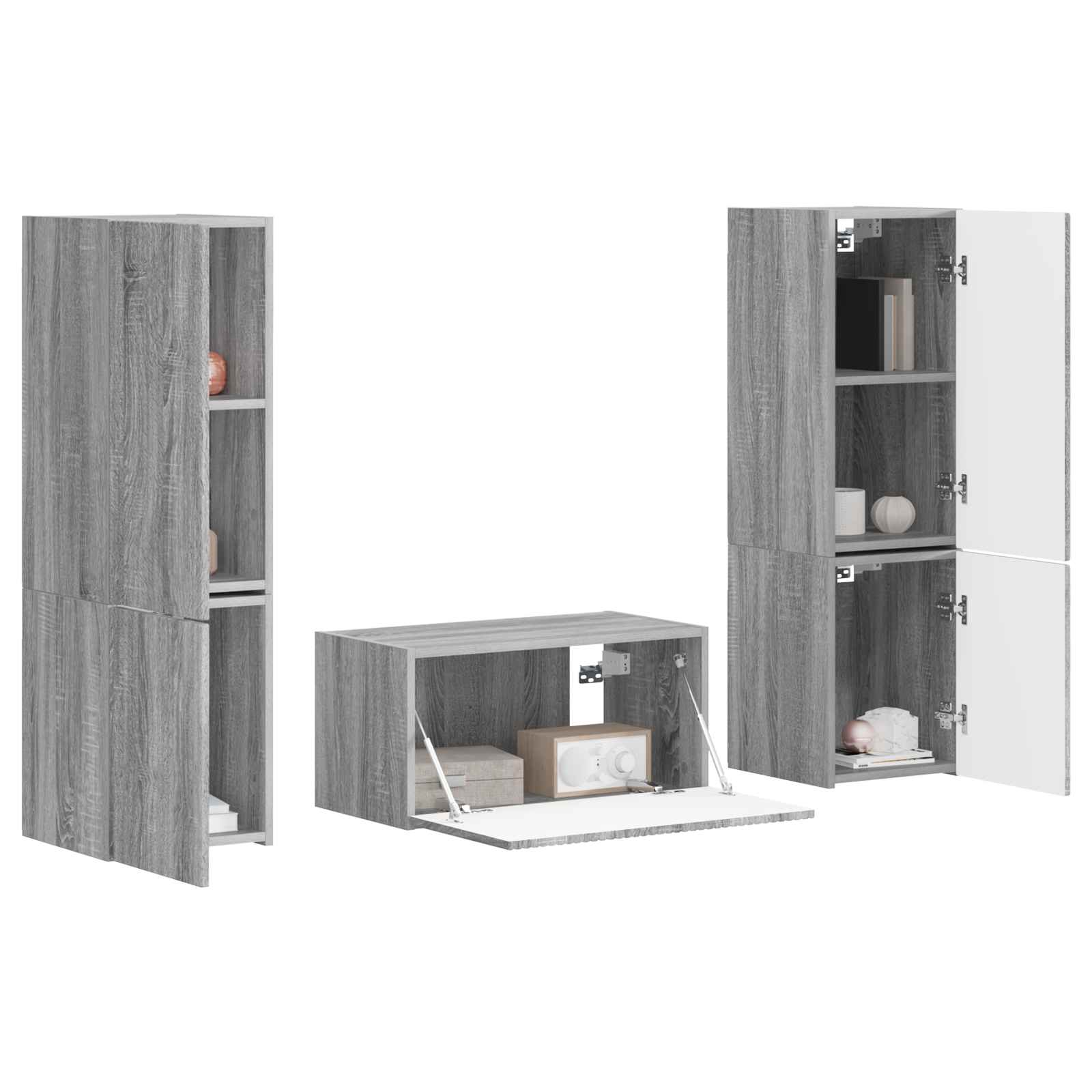 TV-Schrankset 5 pcs Graues Sonoma Holzwerkstoff