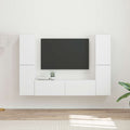 TV-Schrankset 6 pcs Weiß Holzwerkstoff