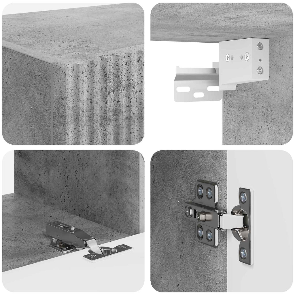 TV-Schrankset 6 pcs Beton Grau Holzwerkstoff