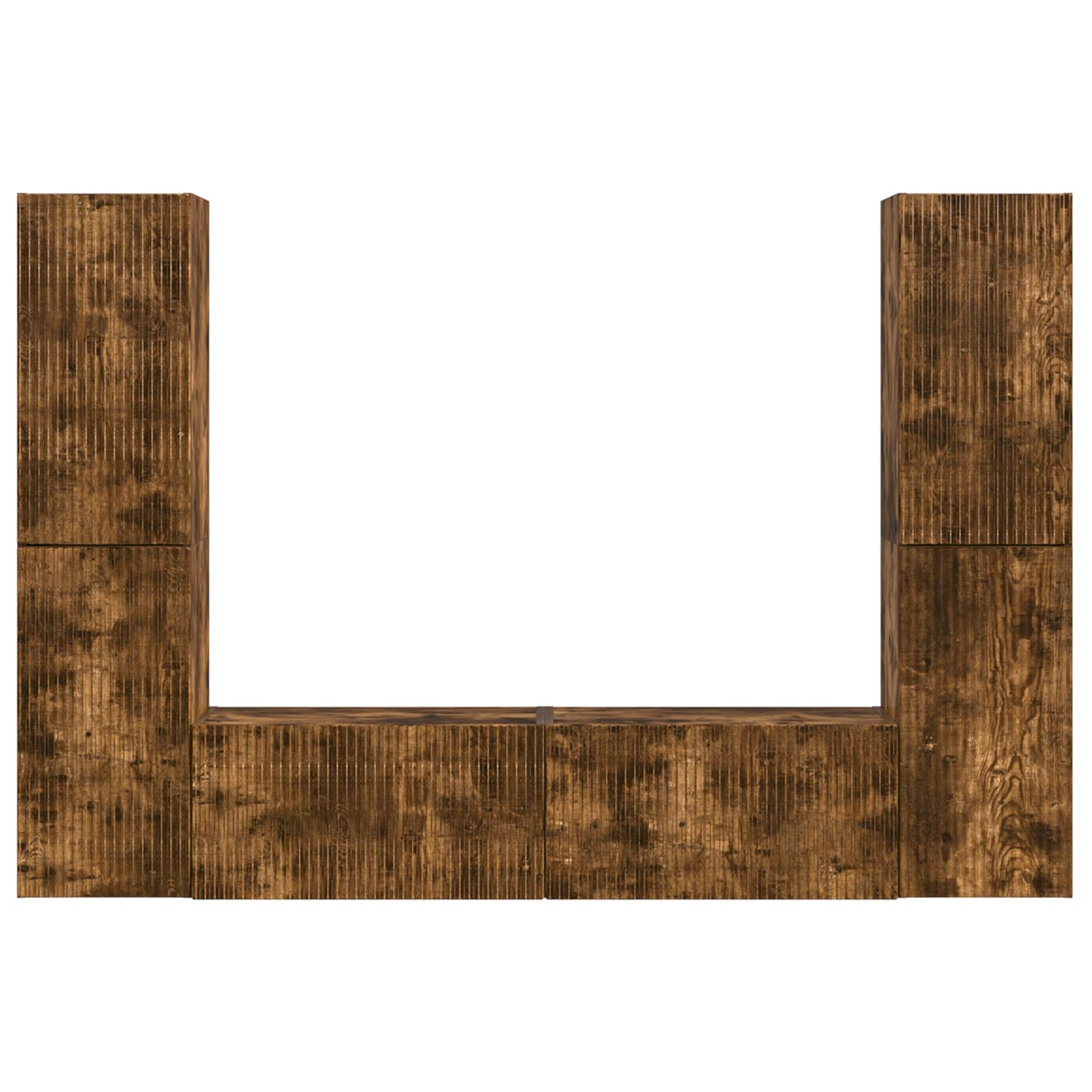 TV-Schrankset 6 pcs Geräucherte Eiche Holzwerkstoff
