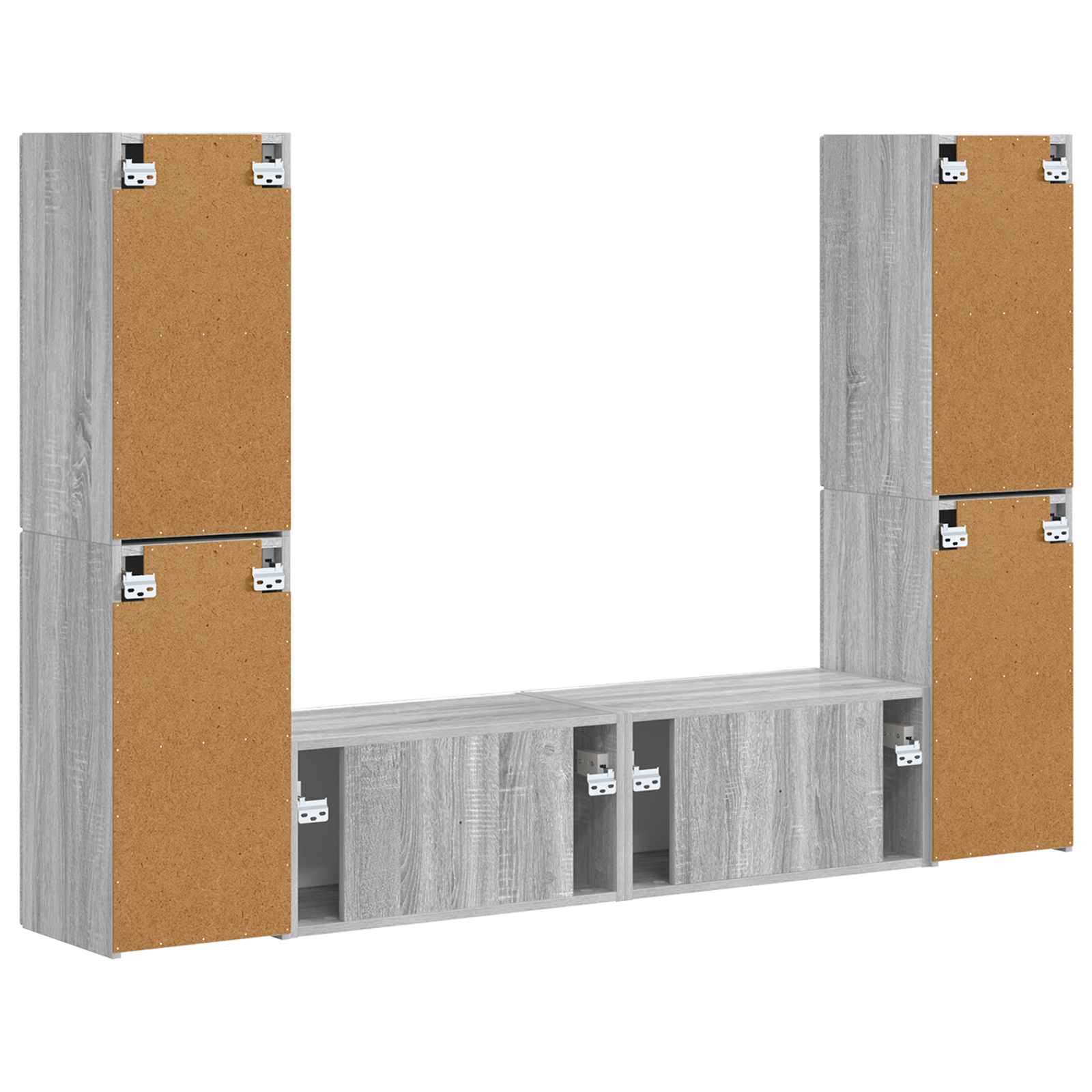TV-Schrankset 6 pcs Graues Sonoma Holzwerkstoff
