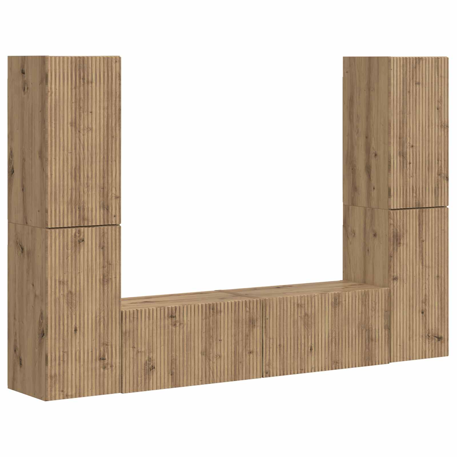 TV-Schrankset 6 pcs Artisan-Eiche Holzwerkstoff