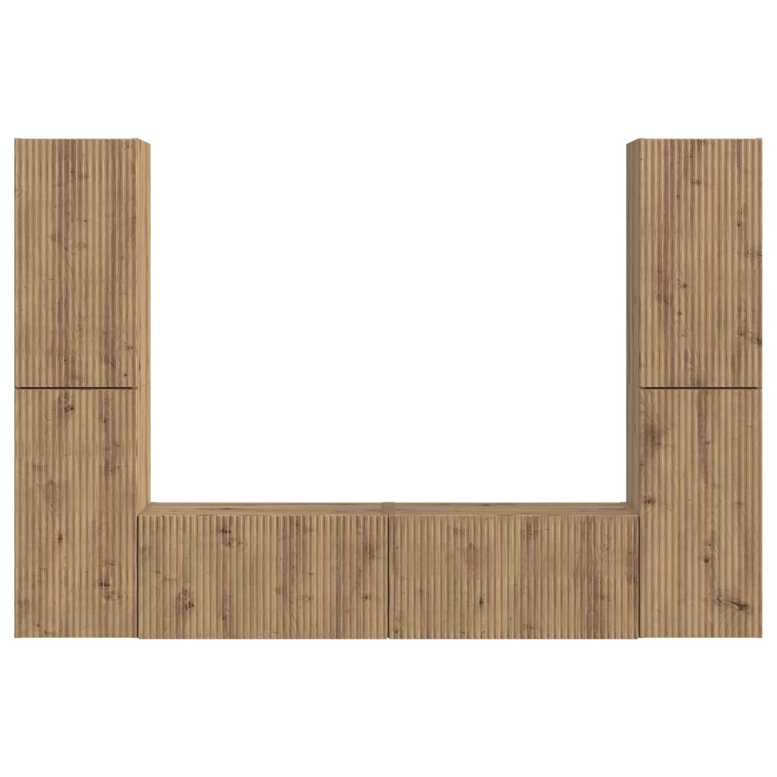 TV-Schrankset 6 pcs Artisan-Eiche Holzwerkstoff