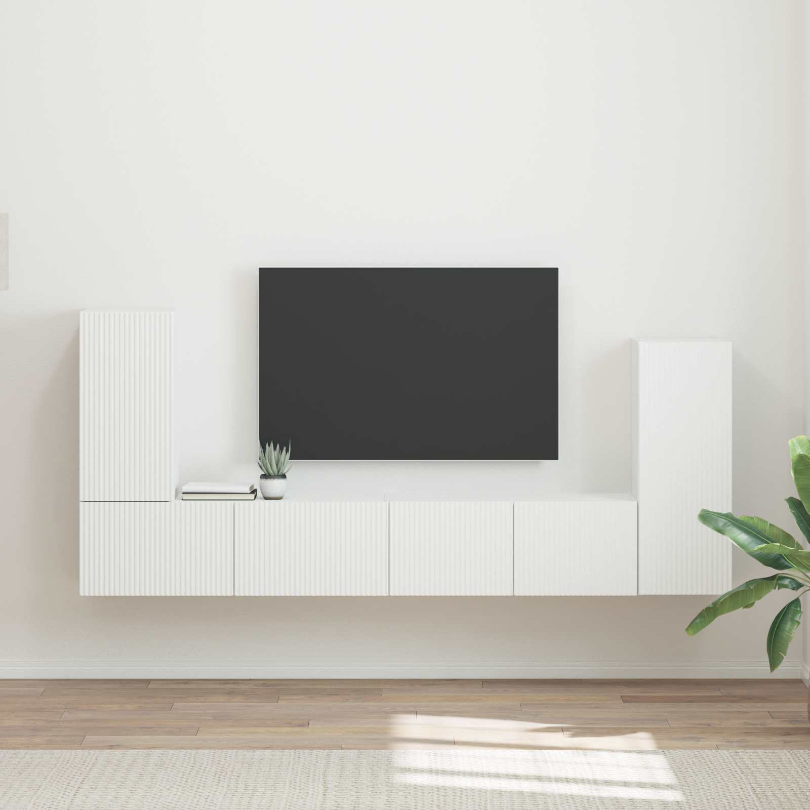 TV-Schrankset 4 pcs Weiß Holzwerkstoff