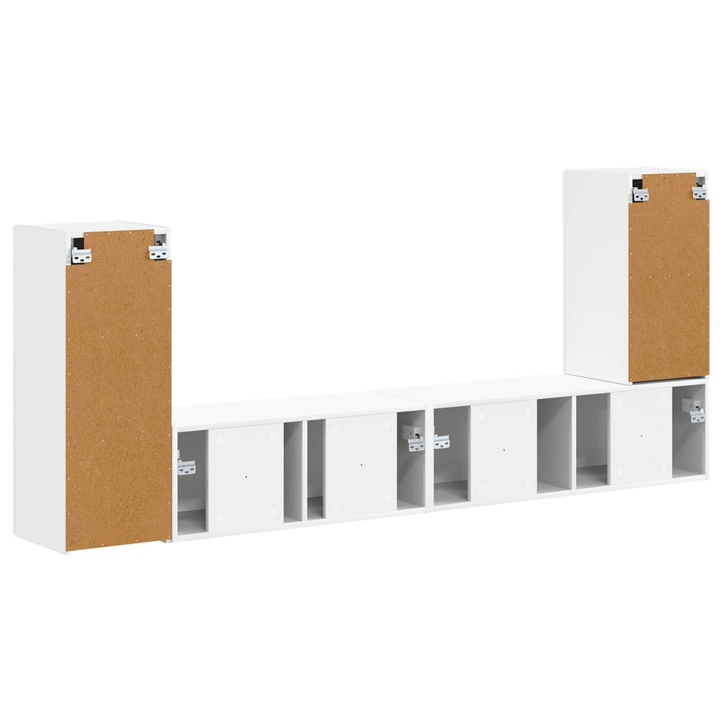 TV-Schrankset 4 pcs Weiß Holzwerkstoff