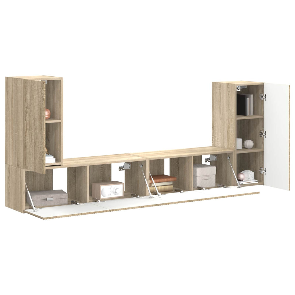 TV-Schrankset 4 pcs Sonoma-Eiche Holzwerkstoff