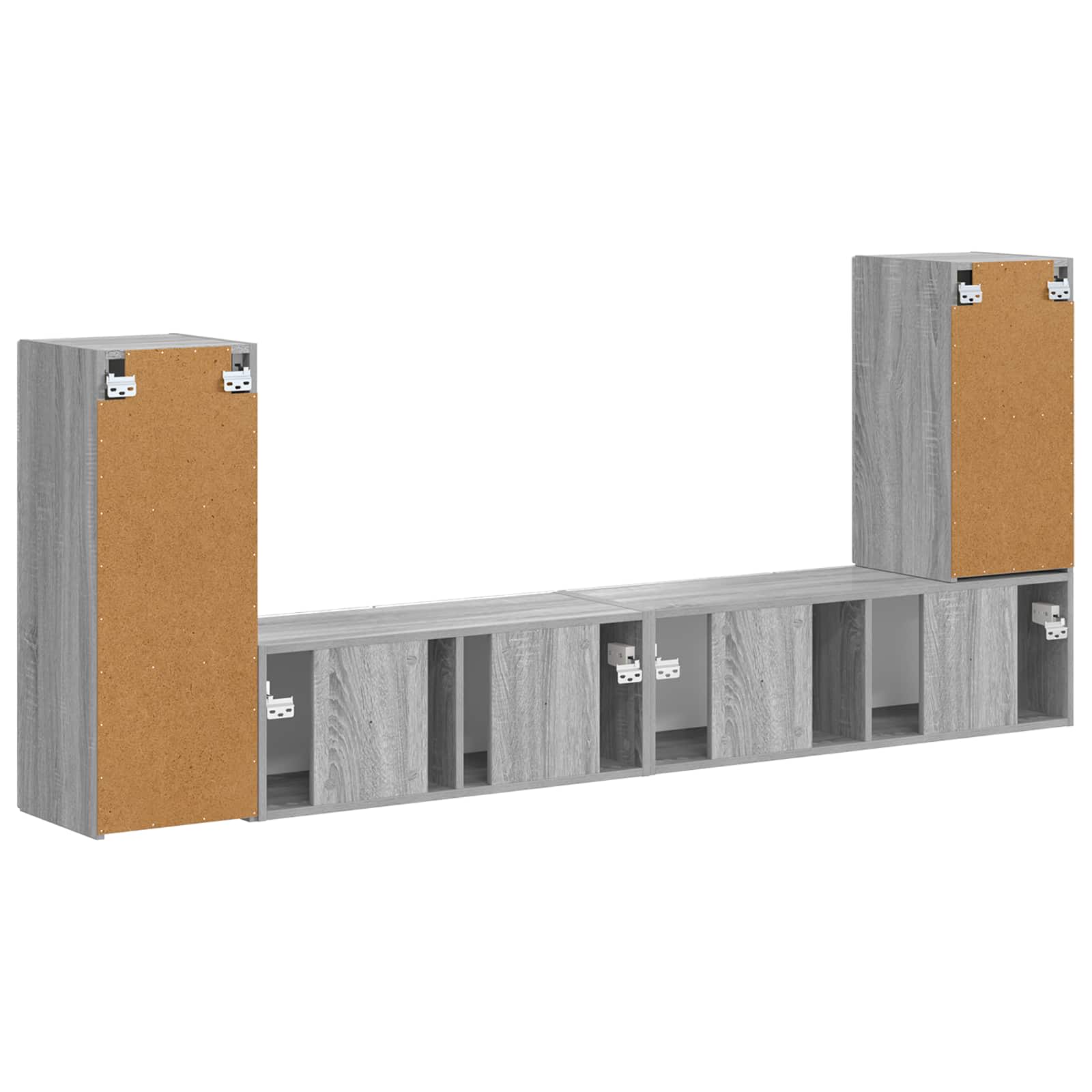 TV-Schrankset 4 pcs Graues Sonoma Holzwerkstoff