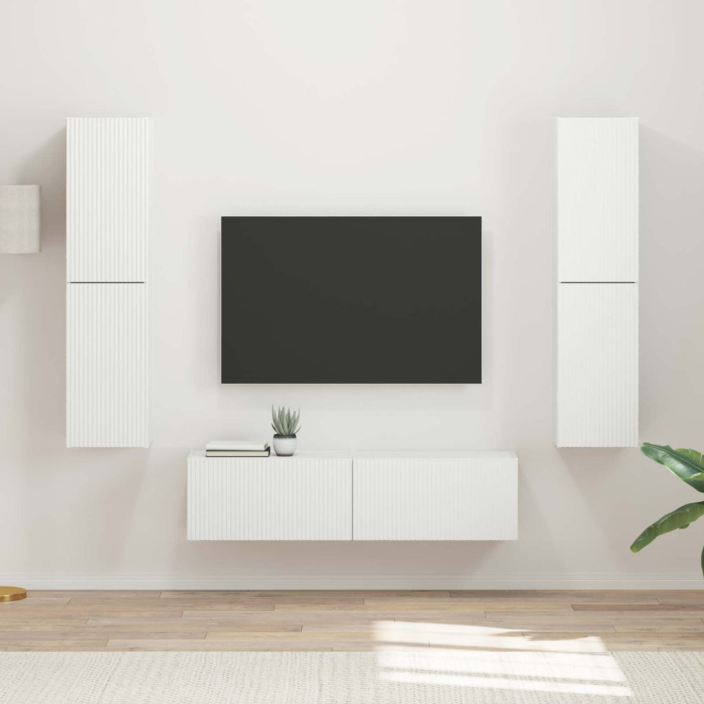 TV-Schrankset 6 pcs Weiß Holzwerkstoff