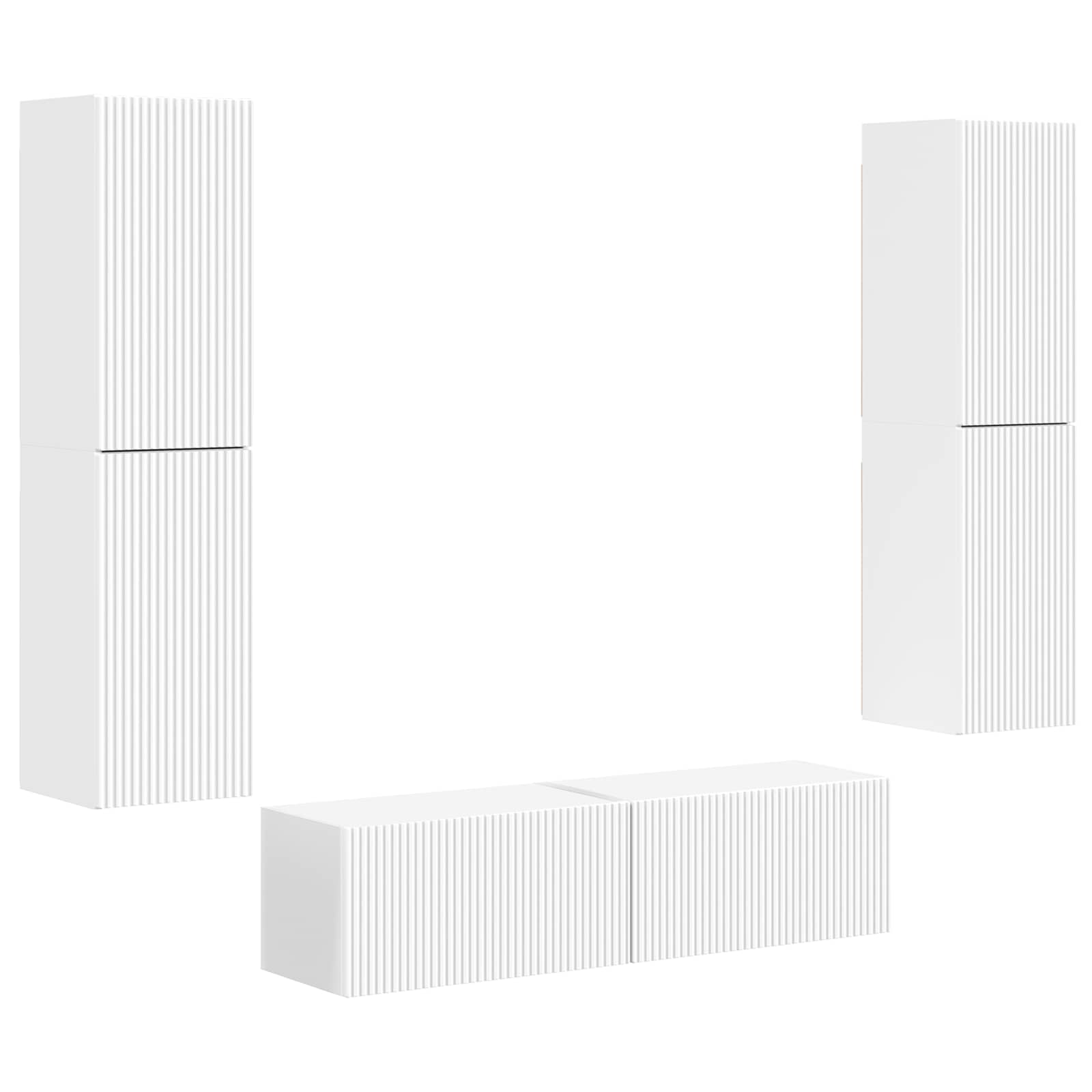 TV-Schrankset 6 pcs Weiß Holzwerkstoff