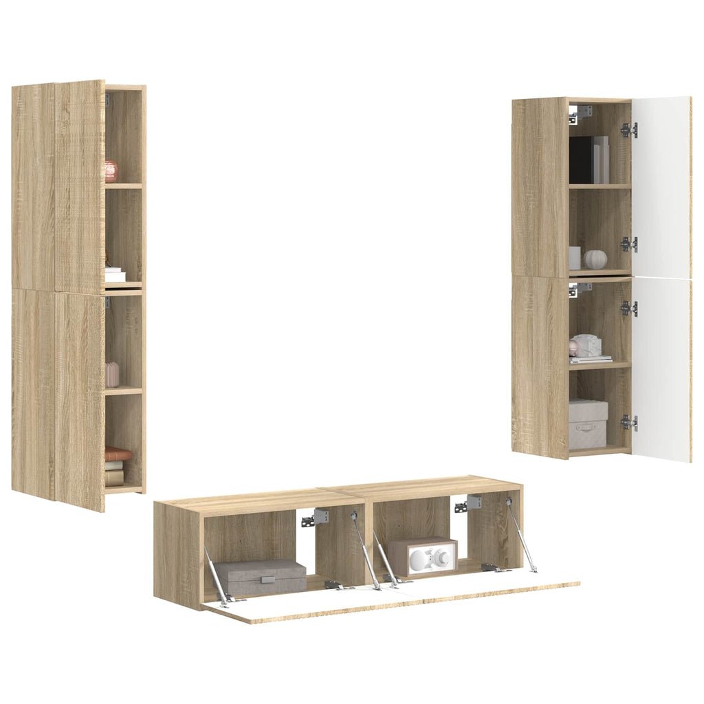 TV-Schrankset 6 pcs Sonoma-Eiche Holzwerkstoff