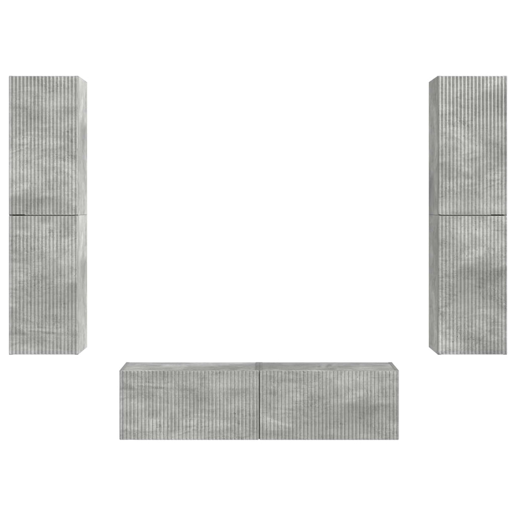 TV-Schrankset 6 pcs Beton Grau Holzwerkstoff