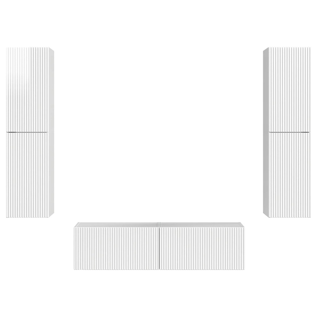 TV-Schrankset 6 pcs Hochglanz Weiß Holzwerkstoff
