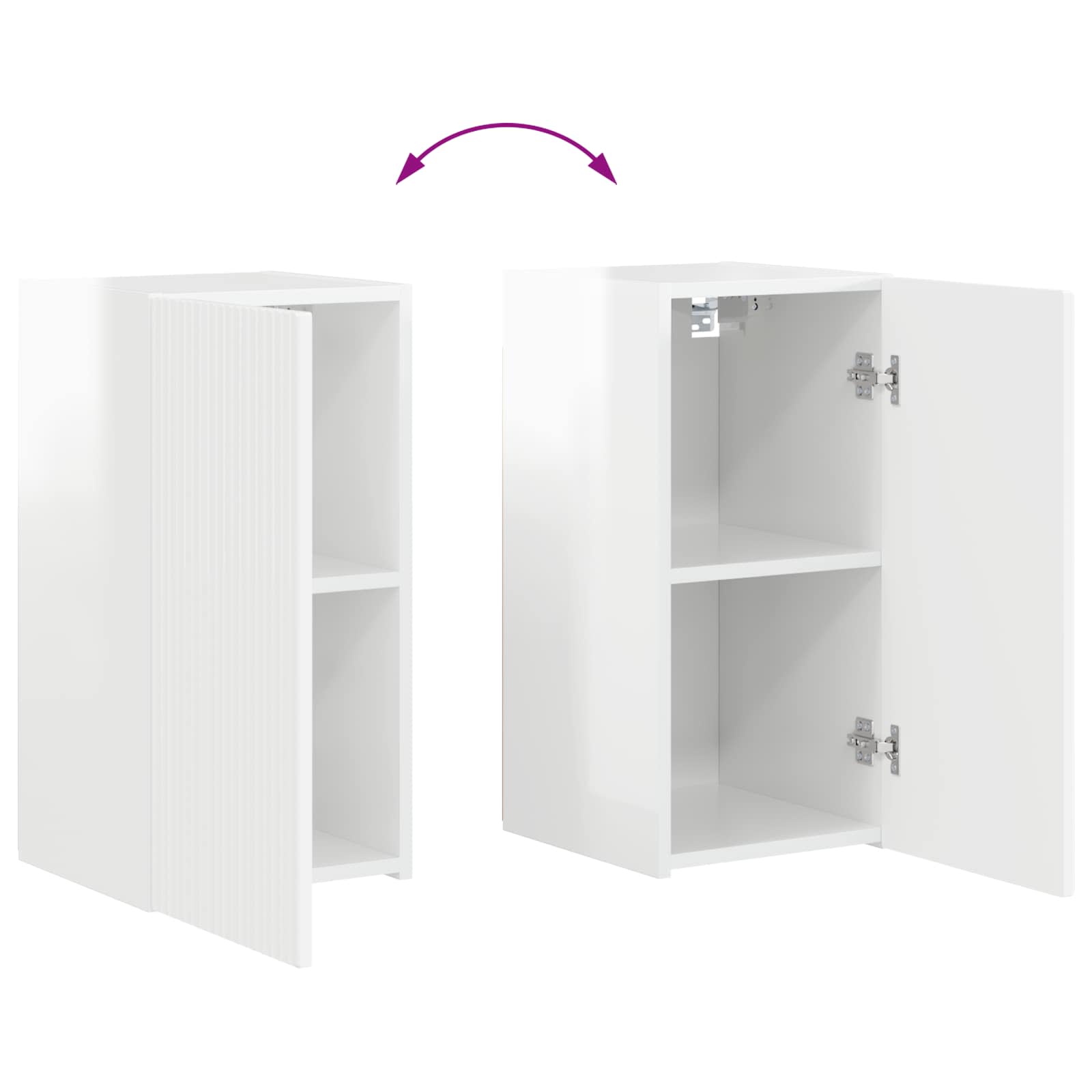 TV-Schrankset 6 pcs Hochglanz Weiß Holzwerkstoff