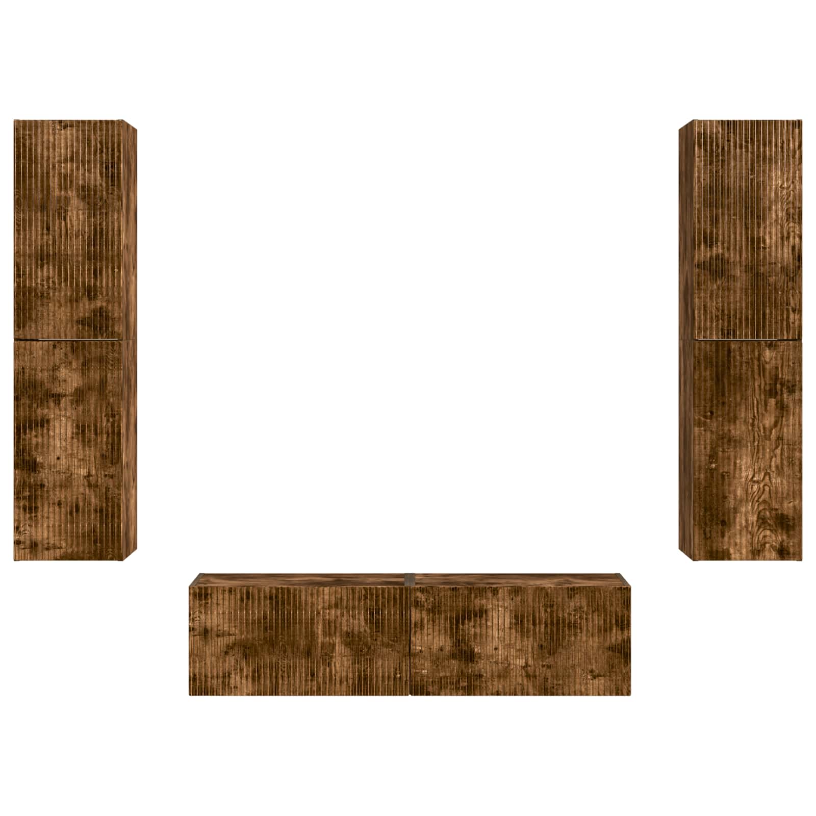 TV-Schrankset 6 pcs Geräucherte Eiche Holzwerkstoff
