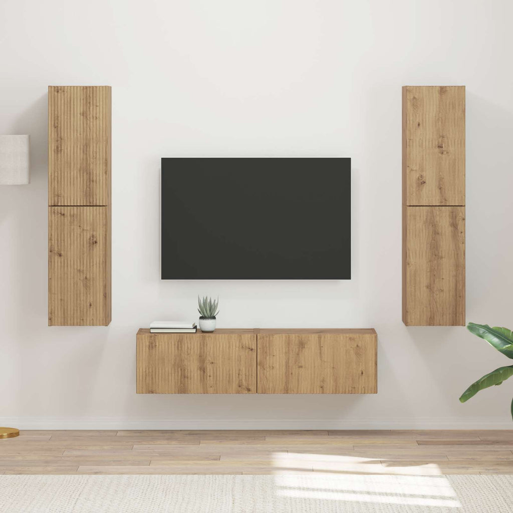 TV-Schrankset 6 pcs Artisan-Eiche Holzwerkstoff