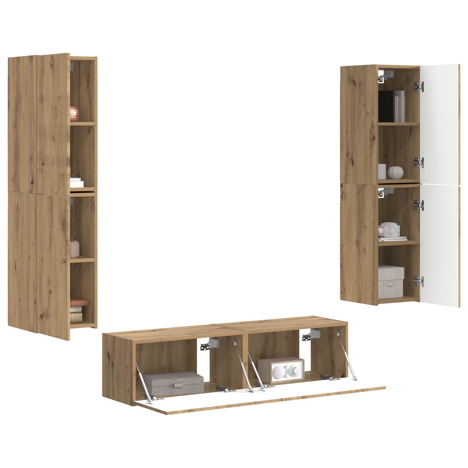TV-Schrankset 6 pcs Artisan-Eiche Holzwerkstoff
