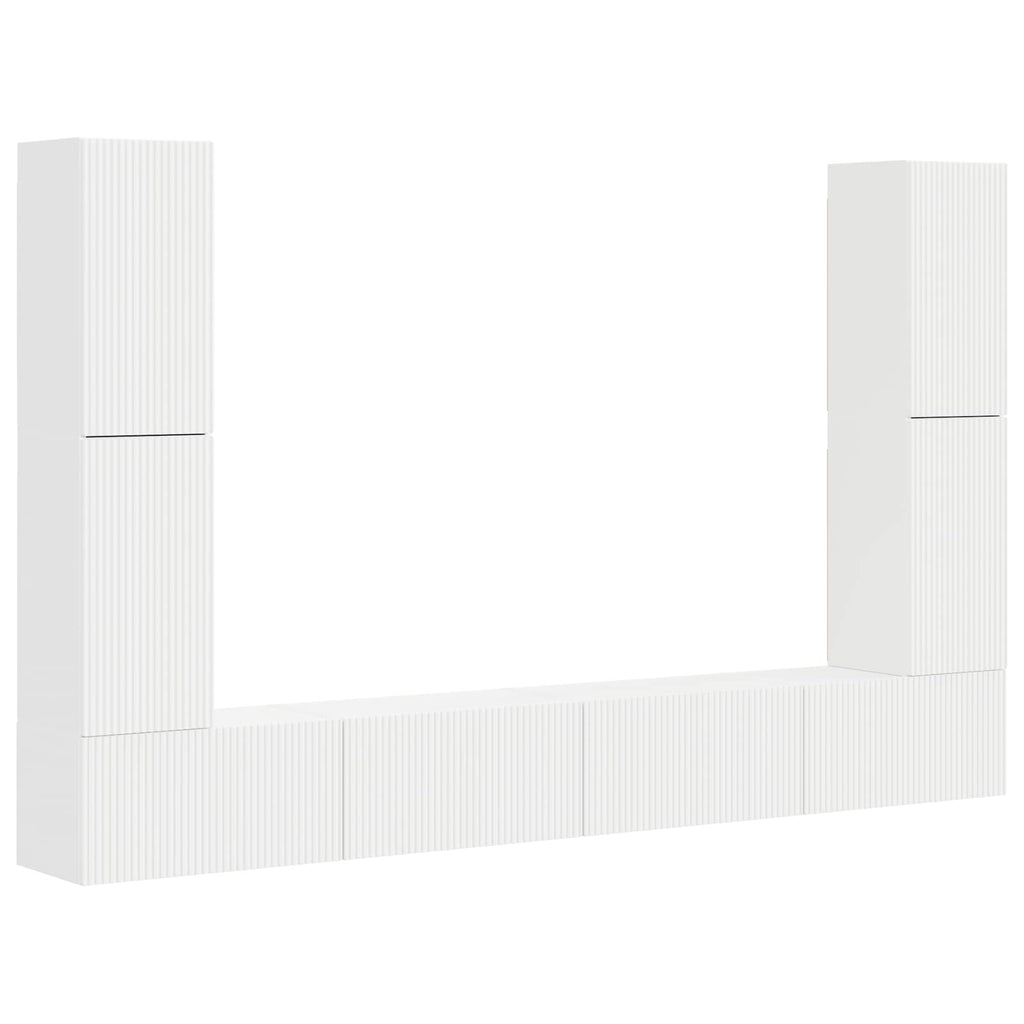 TV-Schrankset 8 pcs Weiß Holzwerkstoff