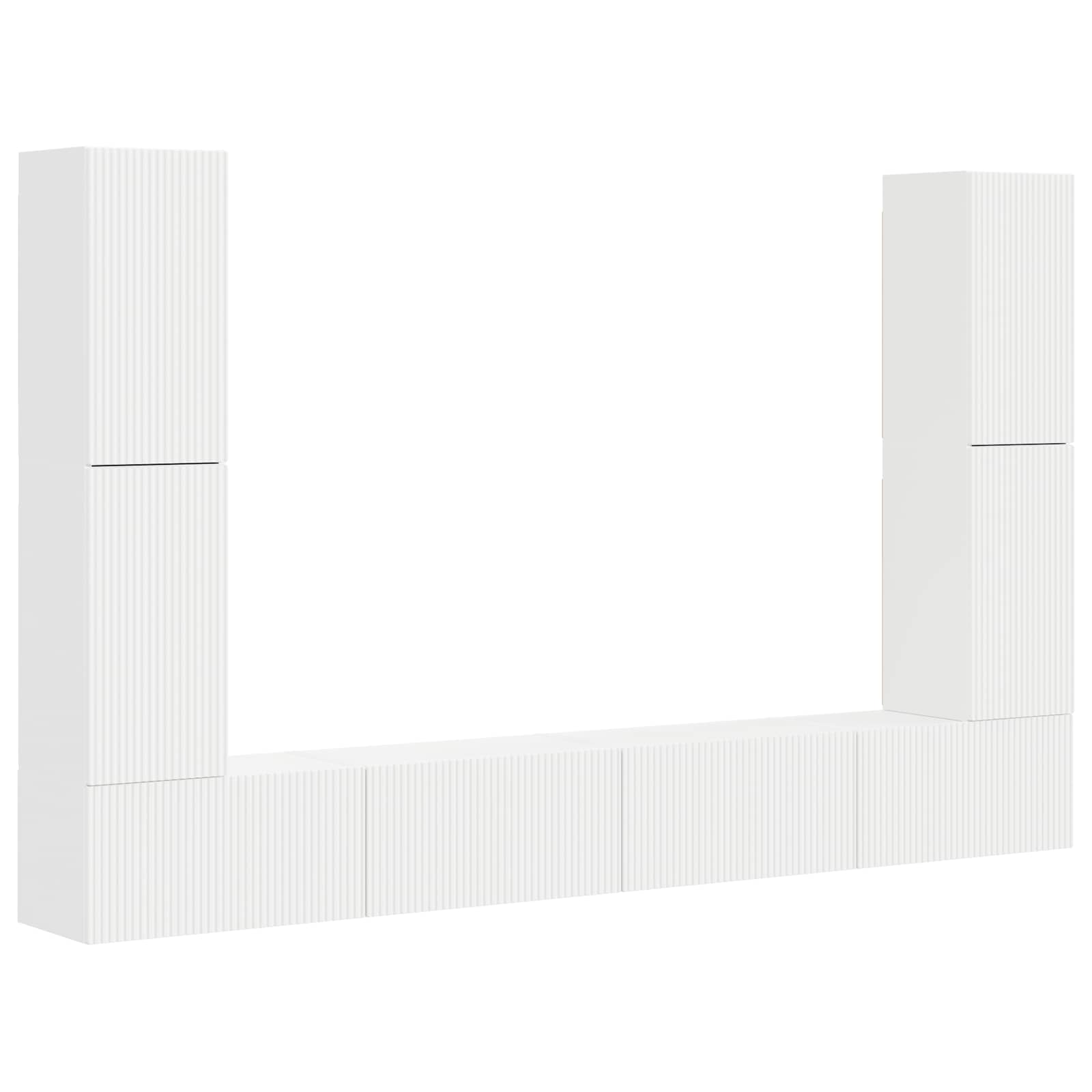 TV-Schrankset 8 pcs Weiß Holzwerkstoff