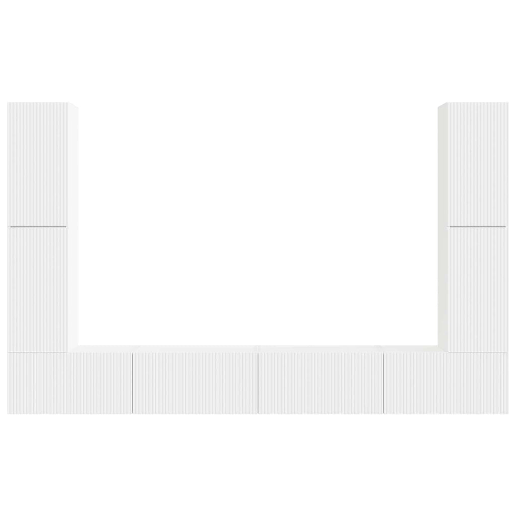 TV-Schrankset 8 pcs Weiß Holzwerkstoff