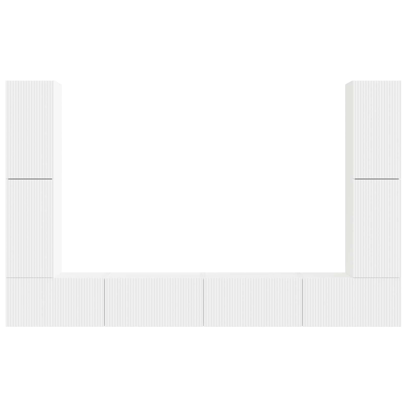 TV-Schrankset 8 pcs Weiß Holzwerkstoff