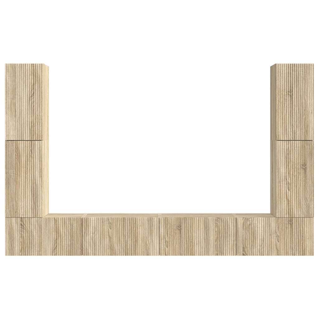TV-Schrankset 8 pcs Sonoma-Eiche Holzwerkstoff