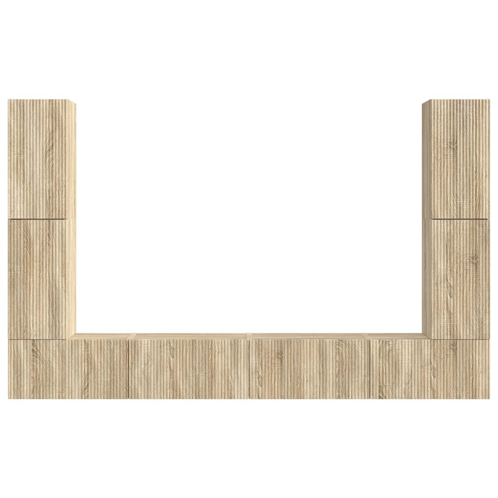 TV-Schrankset 8 pcs Sonoma-Eiche Holzwerkstoff