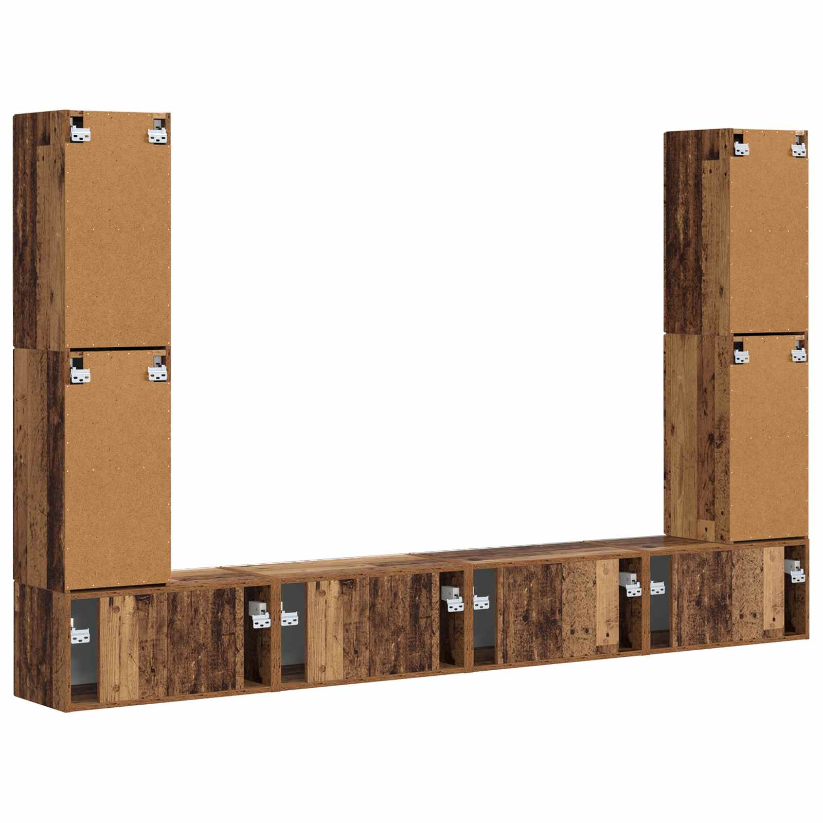 TV-Schrankset 8 pcs Altholz Holzwerkstoff