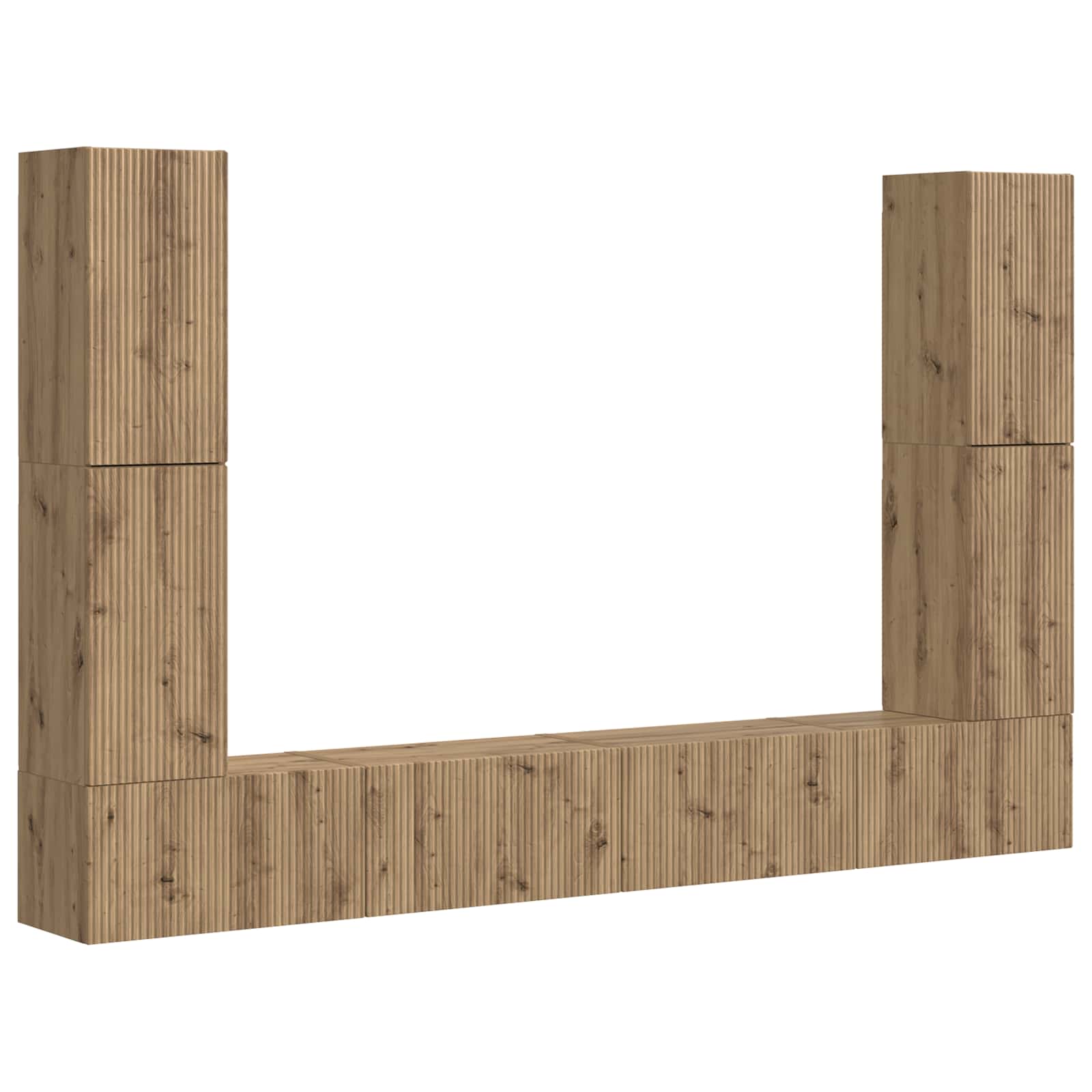 TV-Schrankset 8 pcs Artisan-Eiche Holzwerkstoff