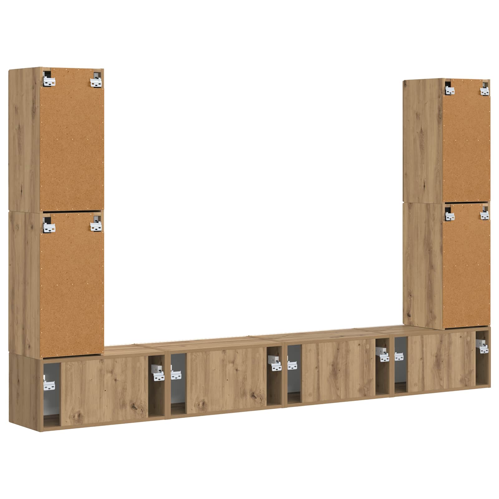 TV-Schrankset 8 pcs Artisan-Eiche Holzwerkstoff