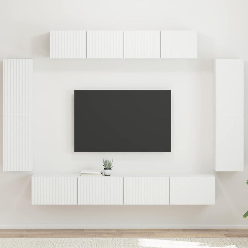TV-Schränk 8 pcs Weiß