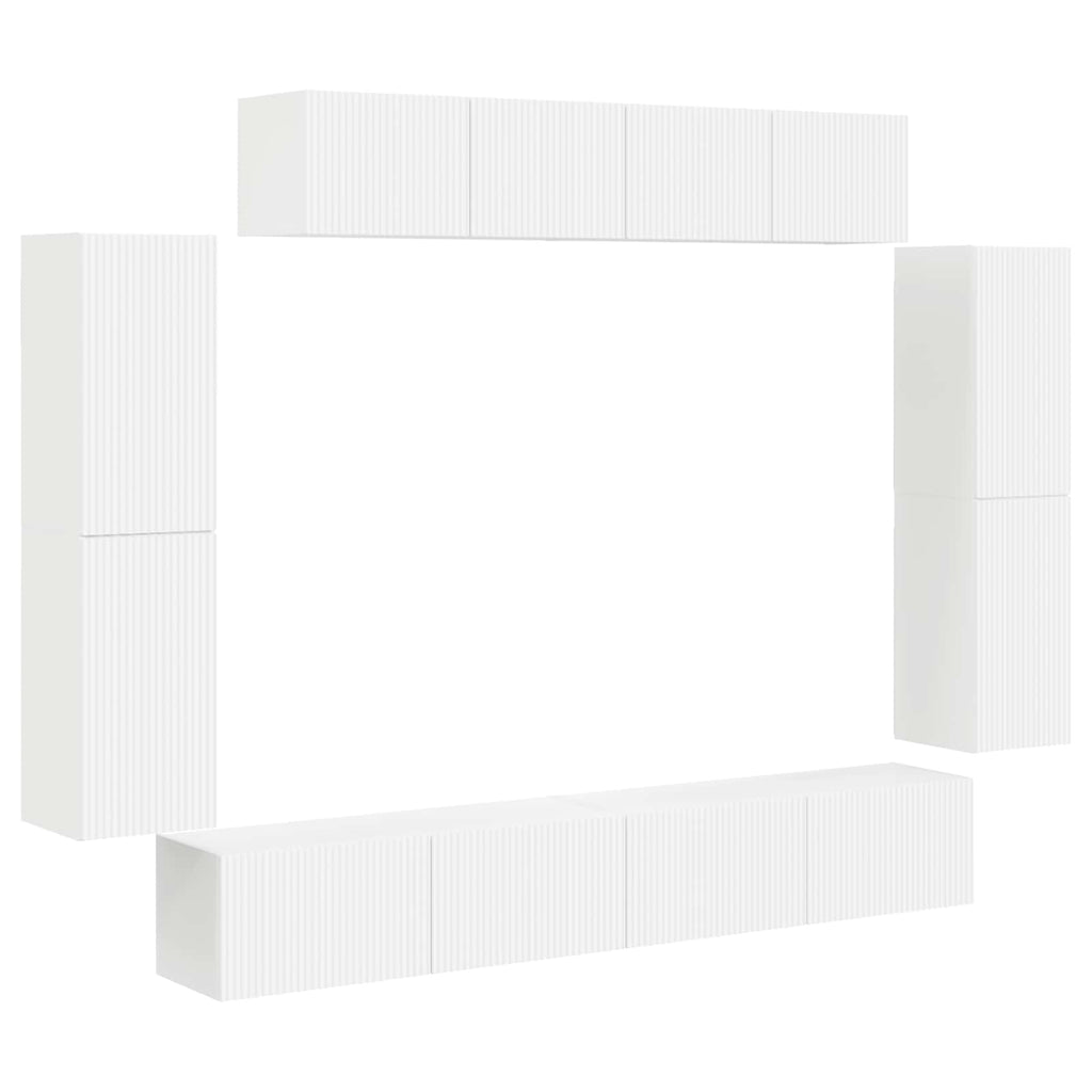 TV-Schränk 8 pcs Weiß