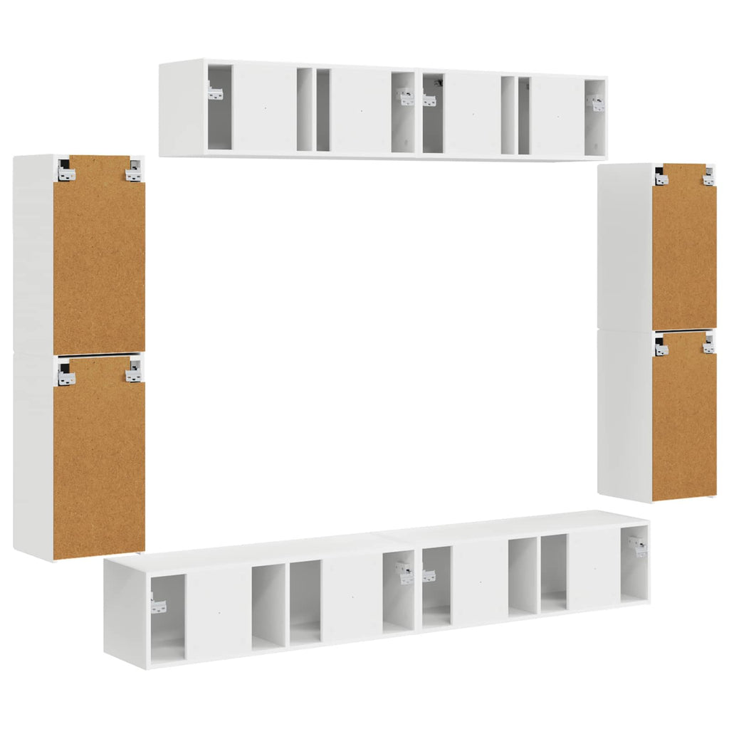 TV-Schränk 8 pcs Weiß