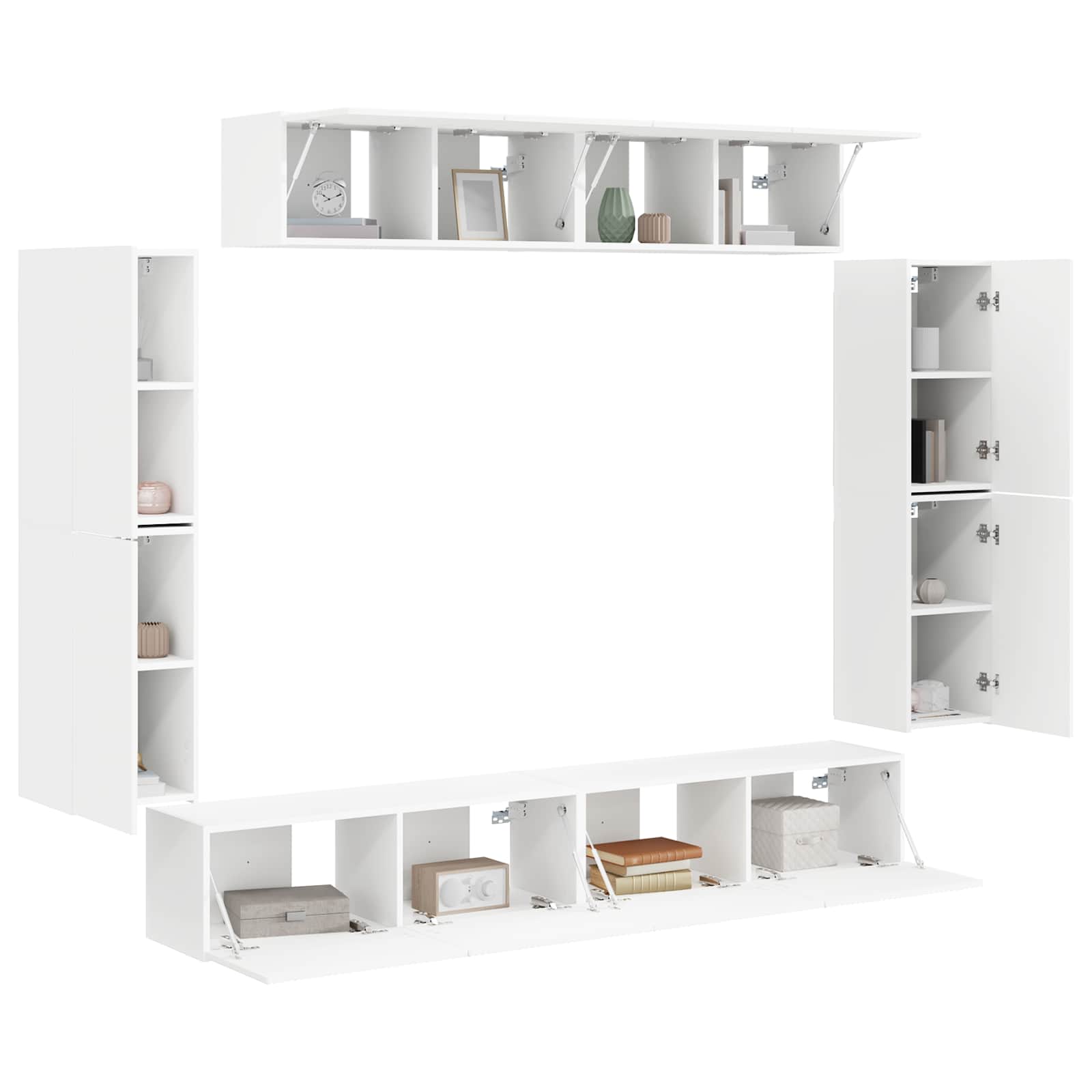TV-Schränk 8 pcs Weiß